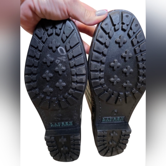 ☔️ Elegant Polo Ralph Lauren Houndstooth Women's Rain Boots Sz 7 - Picture 5 of 7